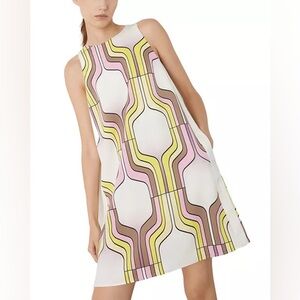 Stylish Multicolor Geometric Shift Dress